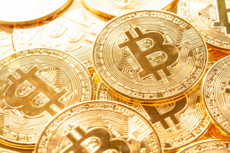 Bitcoin coins background